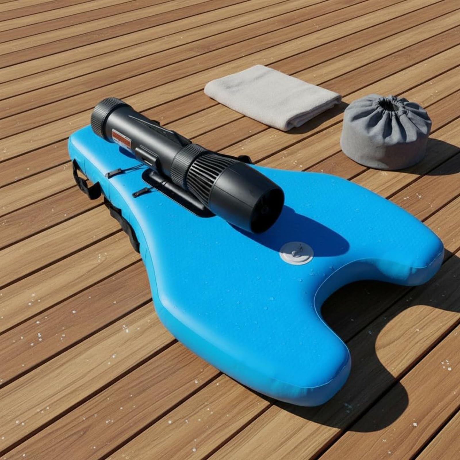 Gralara Unidad de Propulsión Acuático Inflable Ligero Tabla de Natación con Motor Impermeable Marino Tabla Flotante para Adultos