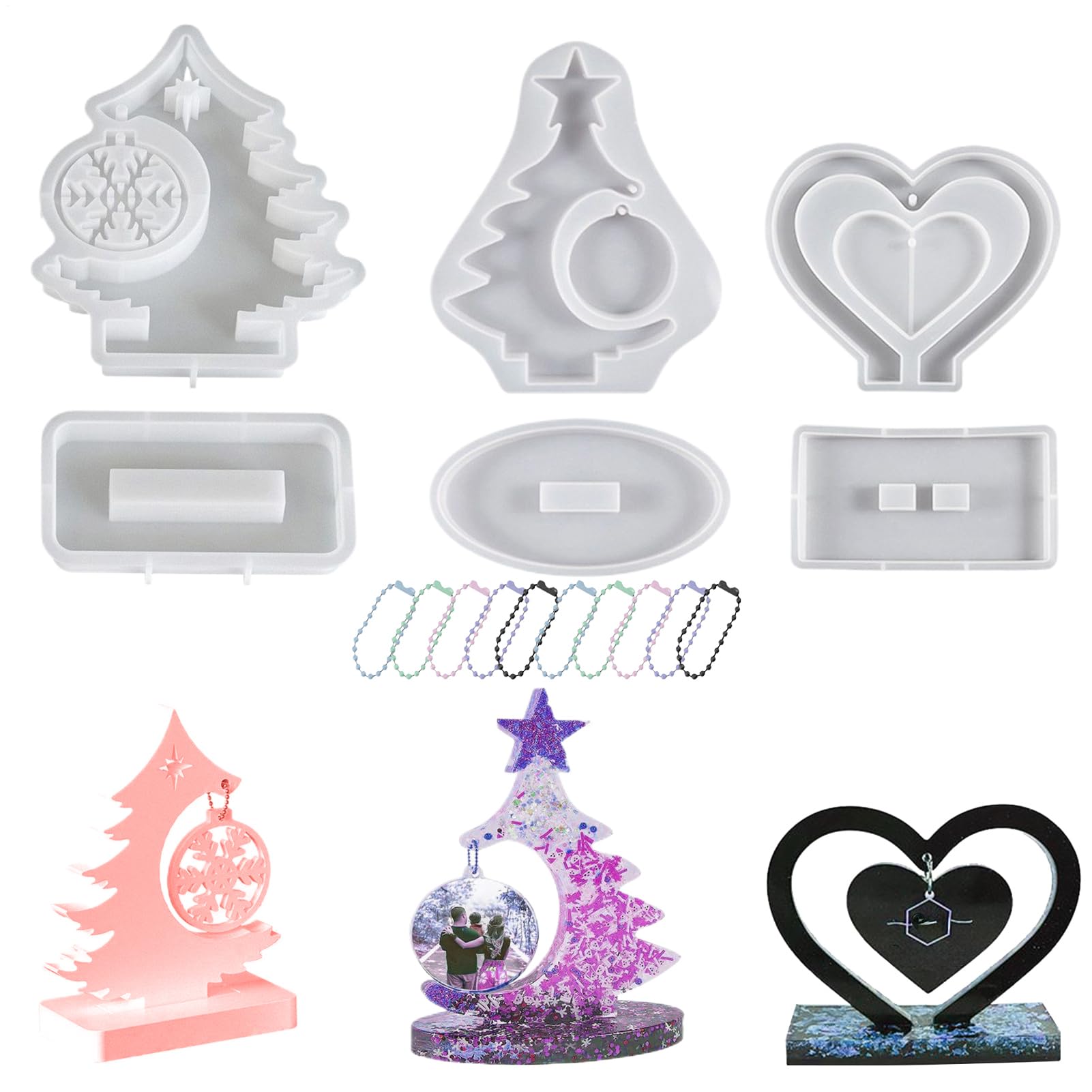 Moules en silicone Christmas pour cadre photo et décor de fêtes de maison