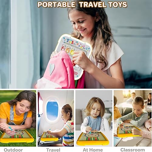 Miniatura 6 de Laberinto magnético de color y números, juguetes Montessori 2 en 1, tablero de dibujo magnético, tabla de rompecabezas de aprendizaje de