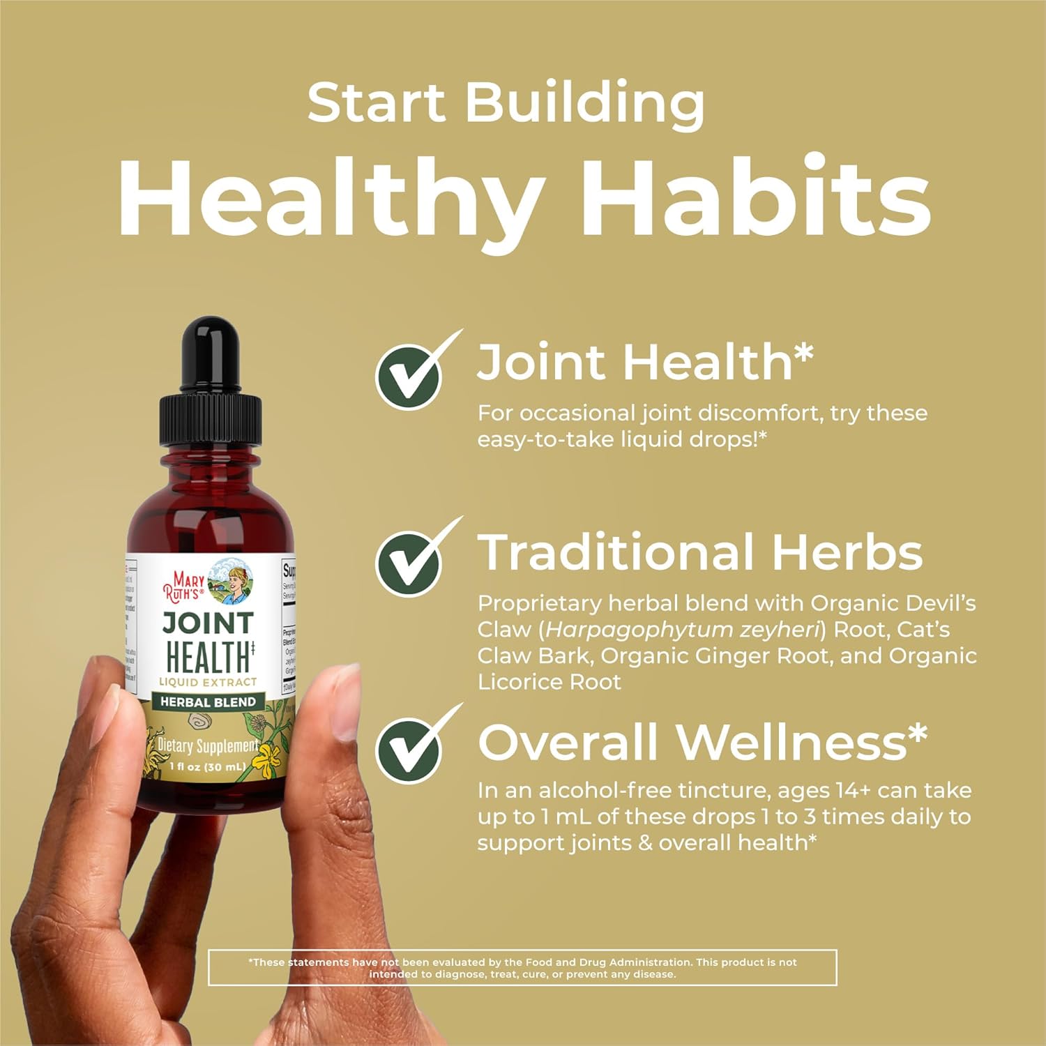 MaryRuth Organics Joint Health Liquid Drops & Vitamin K2+D3 Gummies (Peach Mango and Apricot) | Label Project Verified | Vitamins for Calcium, Joints, and Bone Support | Vegan, Non-GMO, Gluten Free