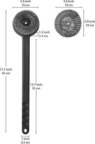 Miniatura 8 de Farberware 5275075 - Cepillo doble para barbacoa con mango, 1 EA, color negro