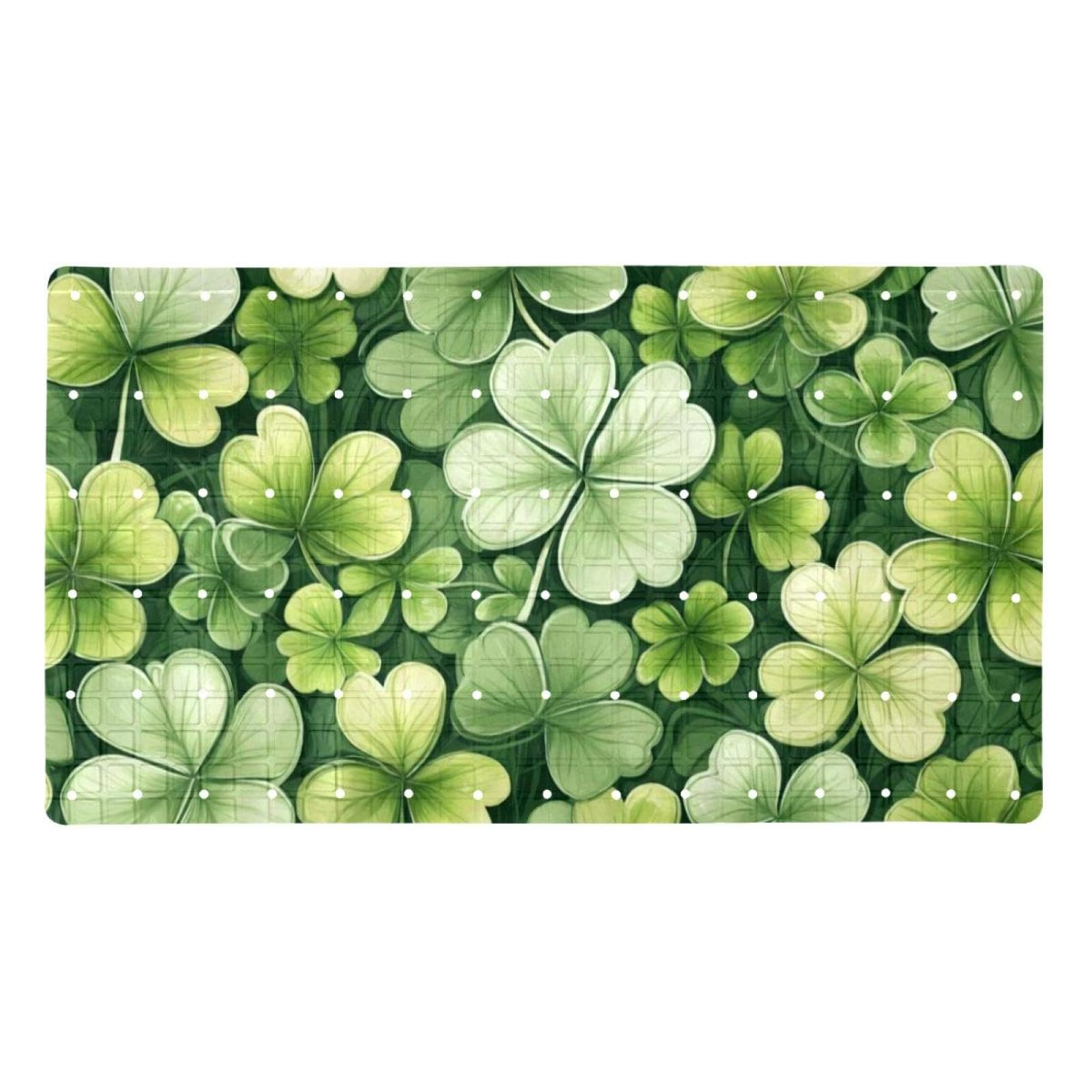 Tapis de bain antidérapant à séchage rapide et grand drainage Clover