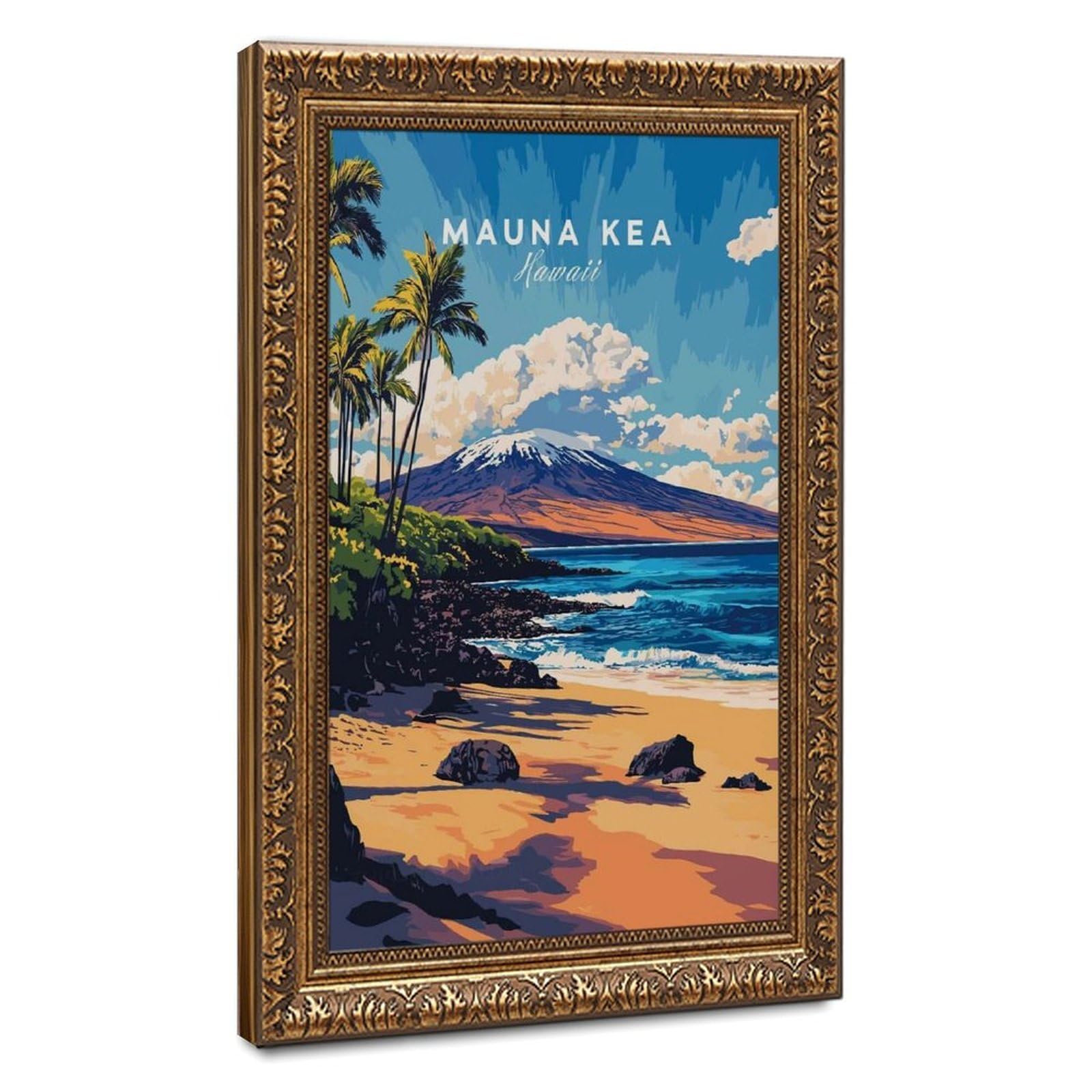 Bareronor Mauna Kea Beach Canvas Poster Bedroom Decor Landscape Office Room Decor Gift 24" L X 36" W