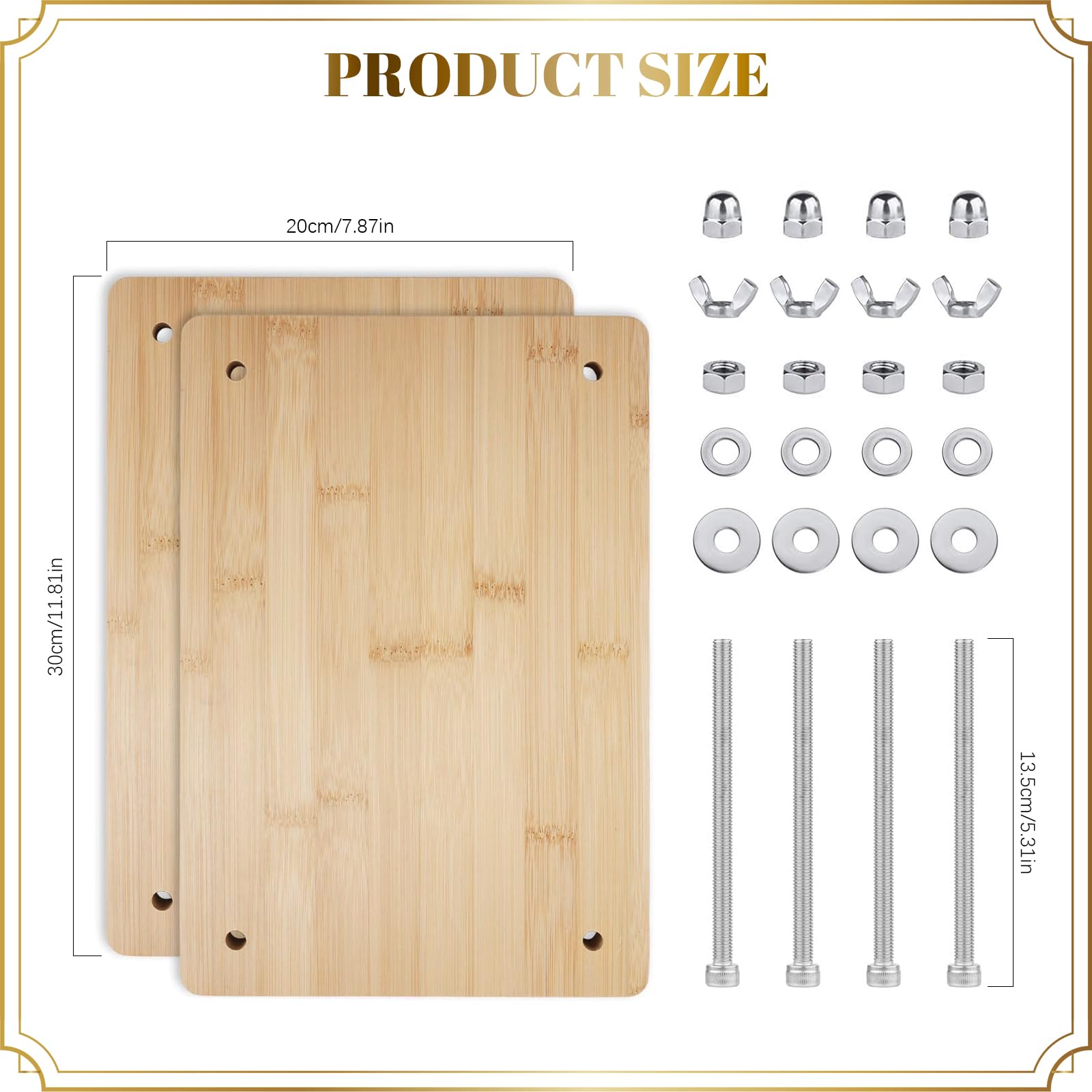 LIROPAU Buchpresse aus Holz, 30x20cm Tragbares Buchpresswerkzeug mit Griff, Holz-Buchbindepresse für Zuhause, Schule, DIY-Buchbinden Im Büro