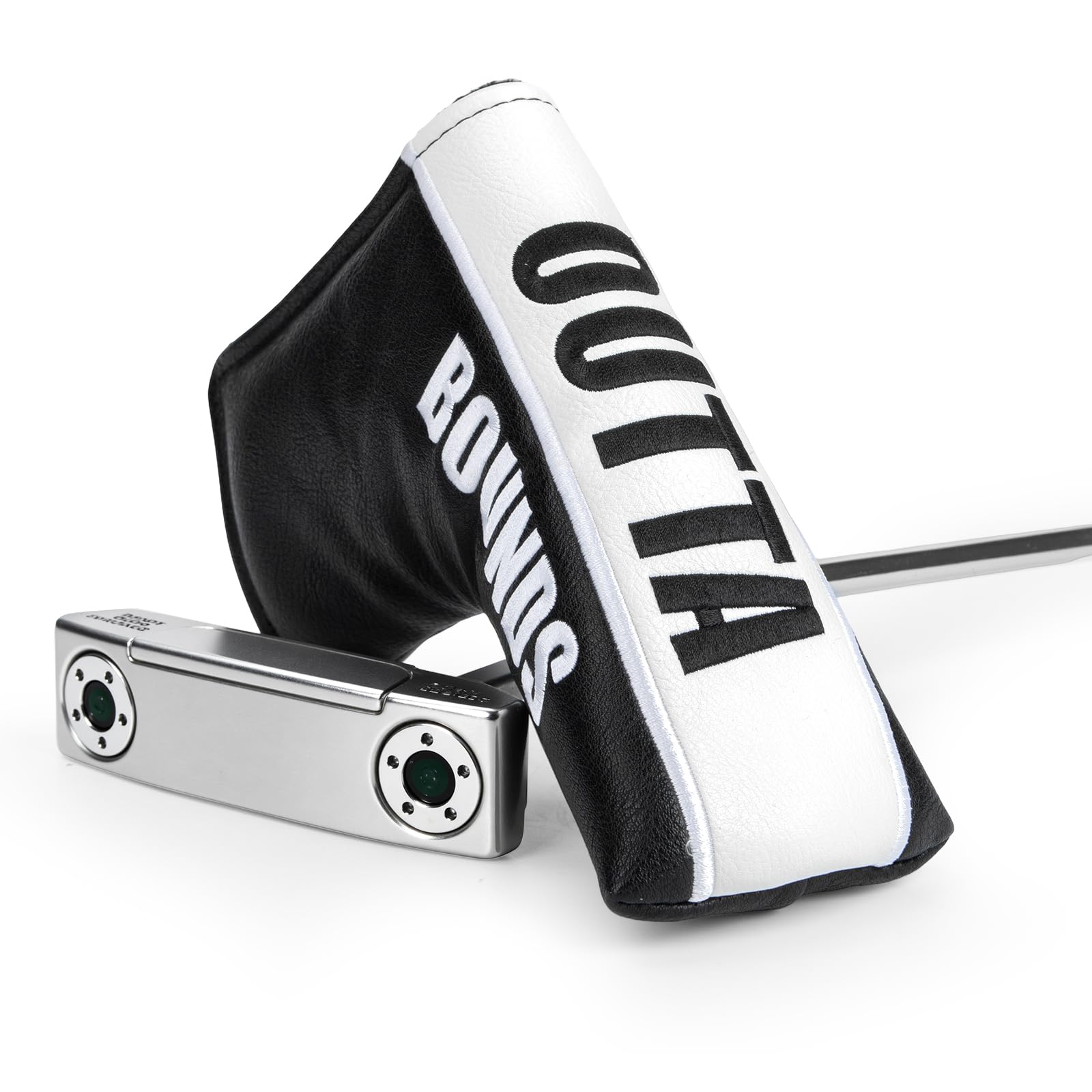 Golf Club Head Covers - Straight Outta Bounds Driver Cover Leather Fairway Wood Head Cover Hybrid Covers Putter Headcover (for Blade Putter(1pcs))