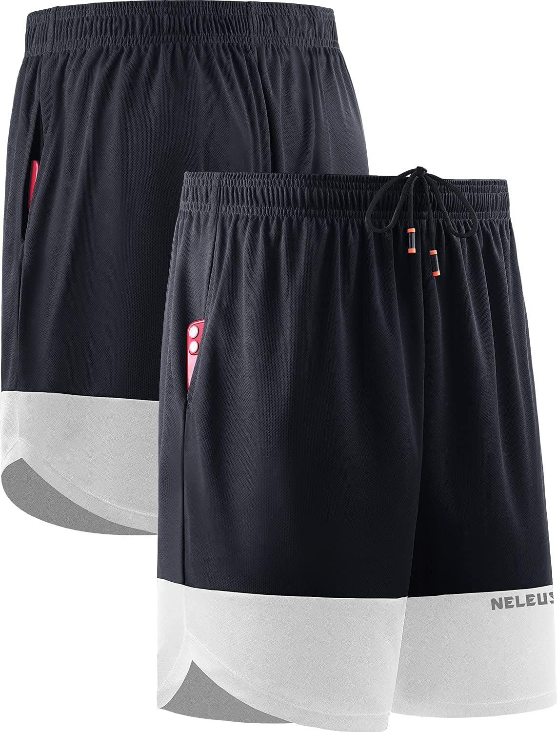 NELEUS Men's 2 in 1 Running Shorts with Liner,Dry Fit Workout Shorts with Pockets - Image 6