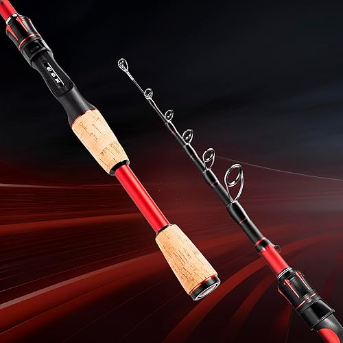 Miniatura 2 de EOW XPEDITE LITE Cañas de Pescar Telescópicas Portátiles y Combo, Cañas de Pesca de Spinning y Casting, Blanks de Caña de Carbono 24T, Punta de