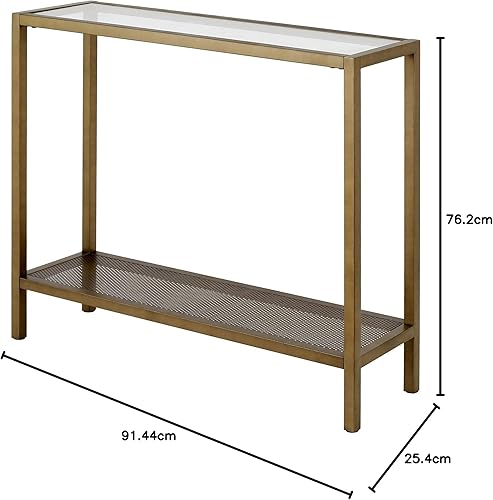 Miniatura 18 de Henn&Hart Mesa de centro redonda de 36 pulgadas de ancho en bronce ennegrecido, mesas de centro modernas para sala de estar, artículos esenciales