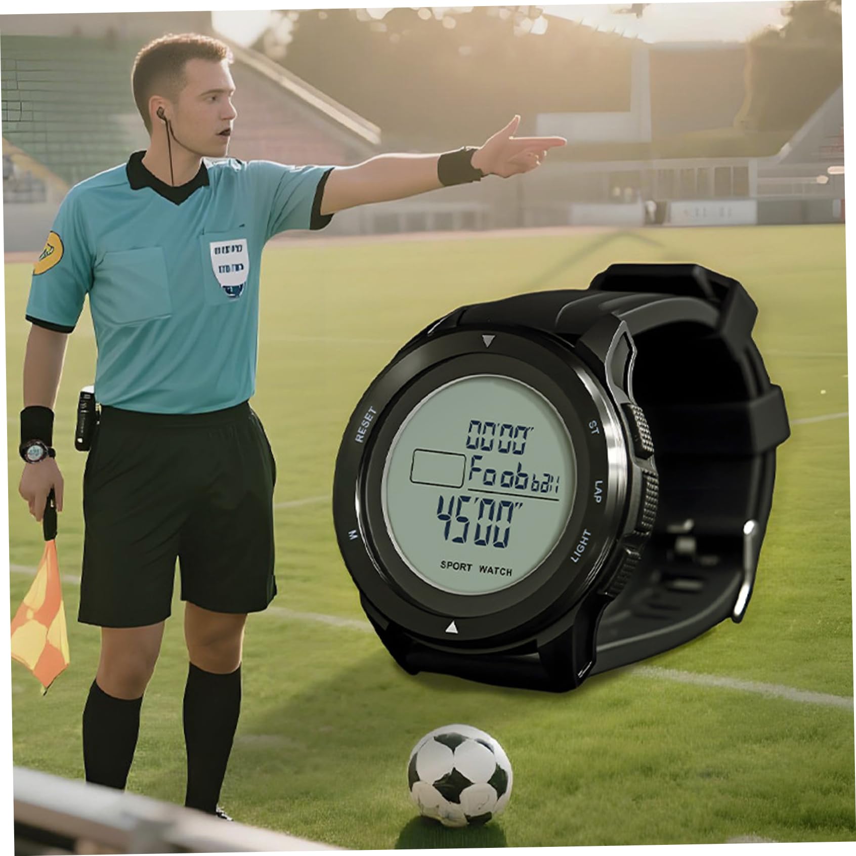 Cronometro multifunzionale con display luminoso, timer da polso regolabile per nuoto sportivo e corsa