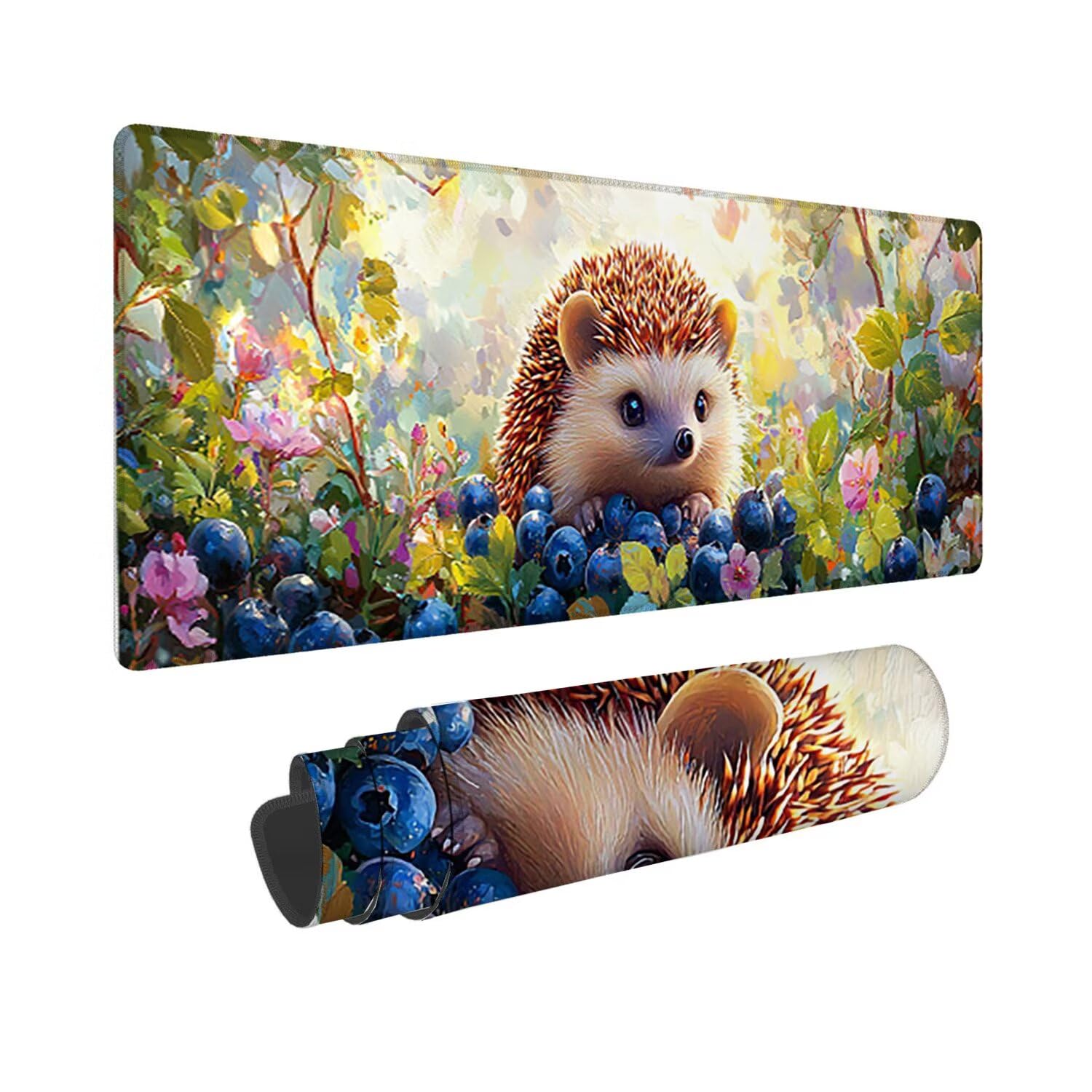 Podkładka pod mysz dla graczy, XXL, 1400 x 600 mm, wodoodporna i antypoślizgowa, duża podkładka na stół do biura i domu, poprawia precyzję i prędkość, prezent (żółtko jagodowe) V-100