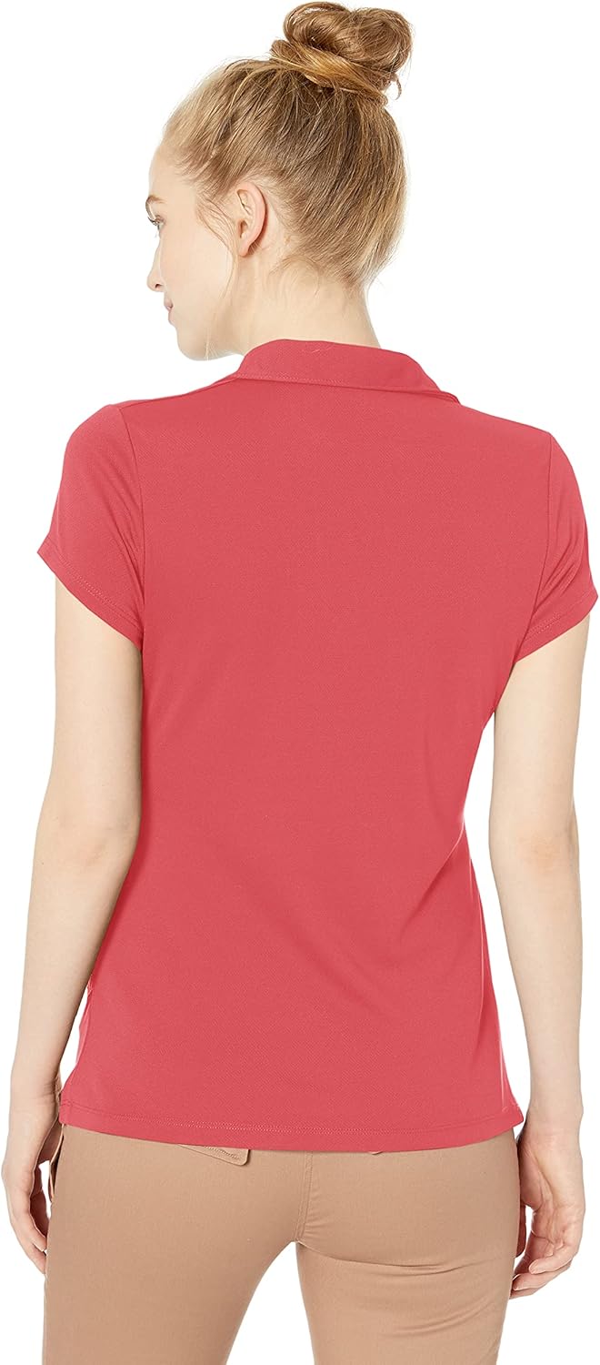 PGA TOUR Women's Airflux Short Sleeve Golf Polo Shirt : Sports & Outdoors