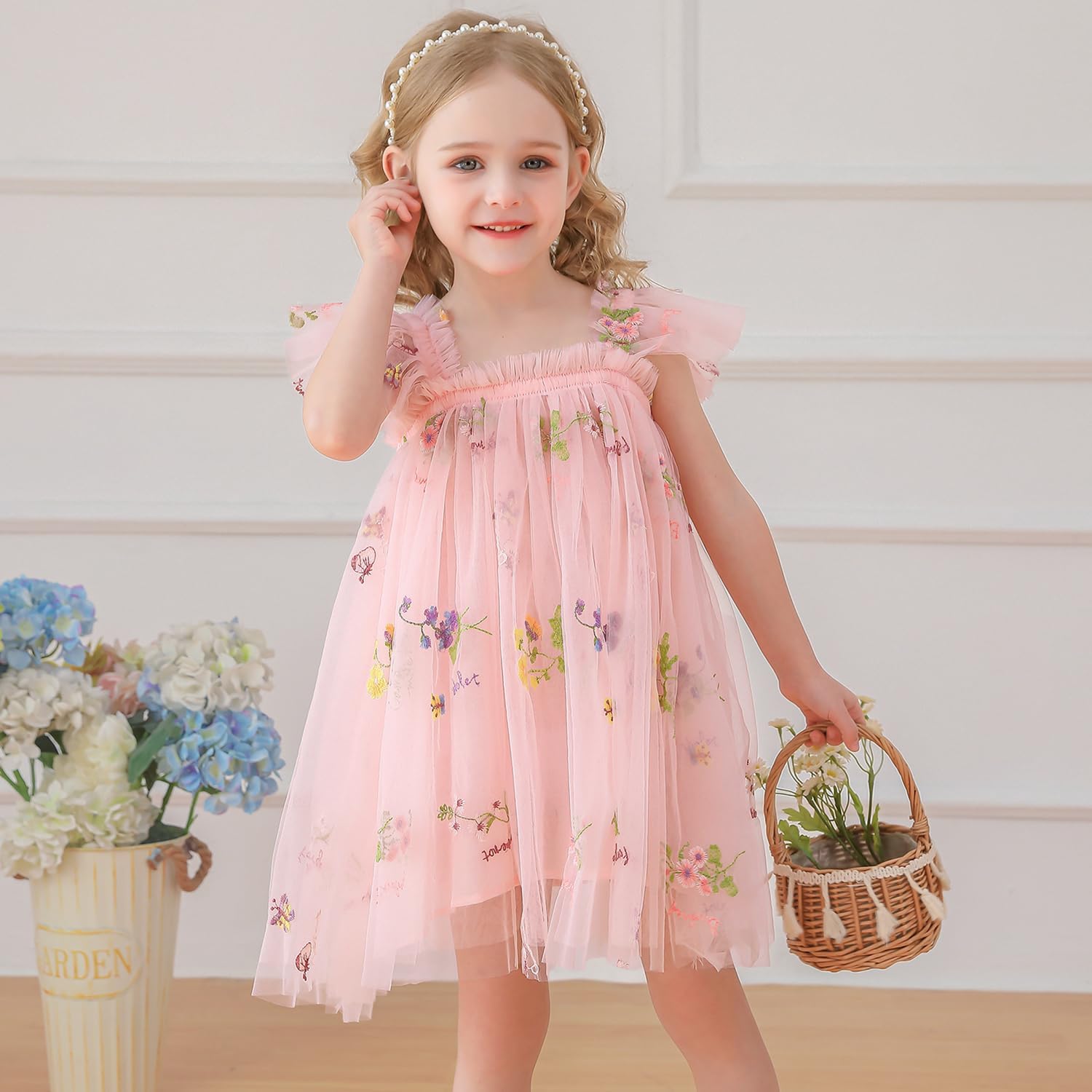 TTYAOVO Toddler Baby Dress Birthday Party Tulle Girl Dresses - Image 2