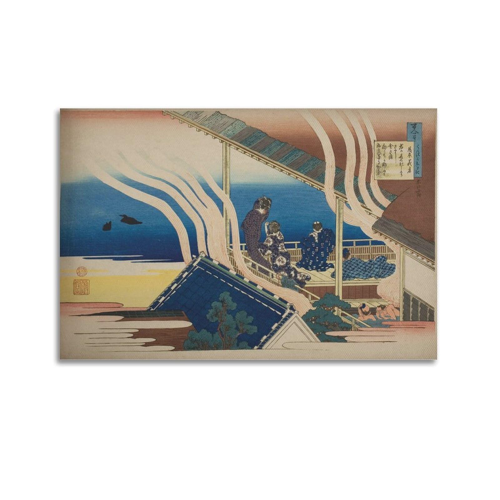 xiaoxiaoshen Hokusai Ukiyo-e Japanese Canvas Poster Wall Art Prints Room Aesthetic Murals Bedroom And Living Decorations 20x30inch(50x75cm)