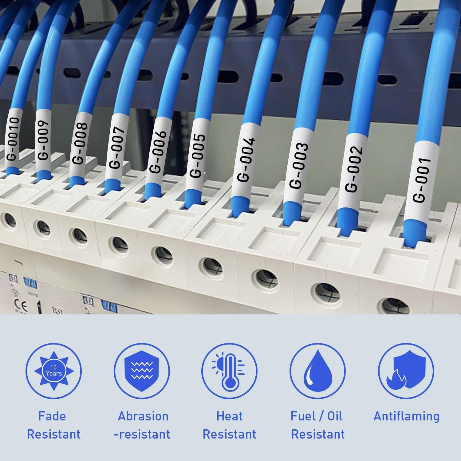 SUPVAN G15M Series Lot de 4 gaines thermorétractables à transfert thermique