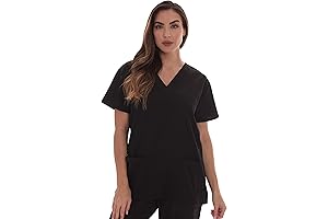 Comfortable Black Scrub Tops for Women - Perfect for Work