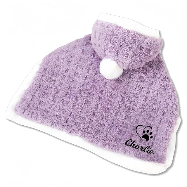 Foto 2 de 7 de Capa For Perro Personalizada Con Nombre, Bata De Baño Personalizada Con Capucha