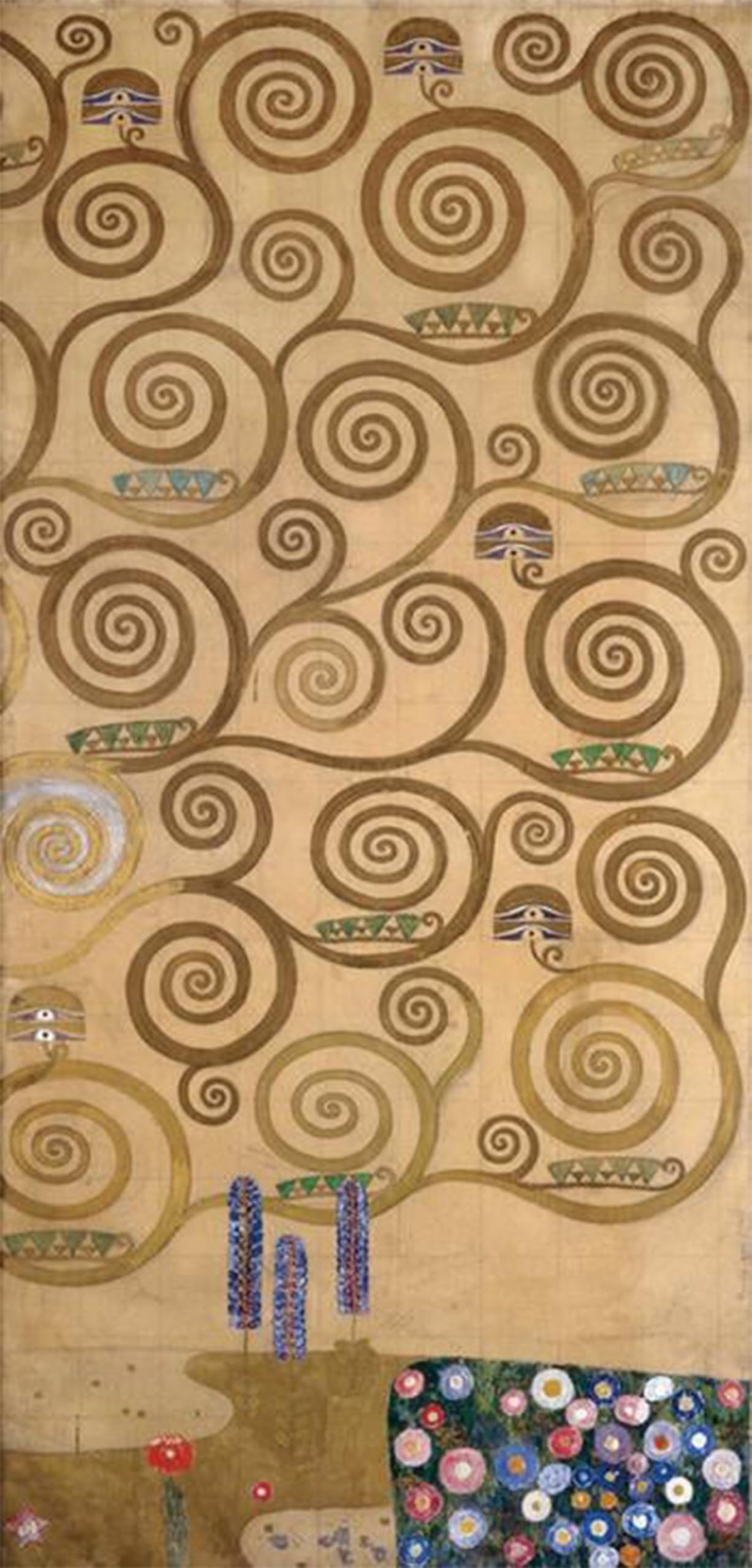 ARTXLXXBN Famous Painting Canvas Artwork Graffiti Print Lebensbaum by Gustav Klimt Portrait Canvas Image for Home Decor 60x90cm