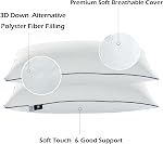 Premium 2-Pack Standard Size Sleeping Pillow, Bed Pillow, Super Soft Down Alternative with Washable Covers, Microfiber Filling, Set of 2 (14 * 14 Inch)
