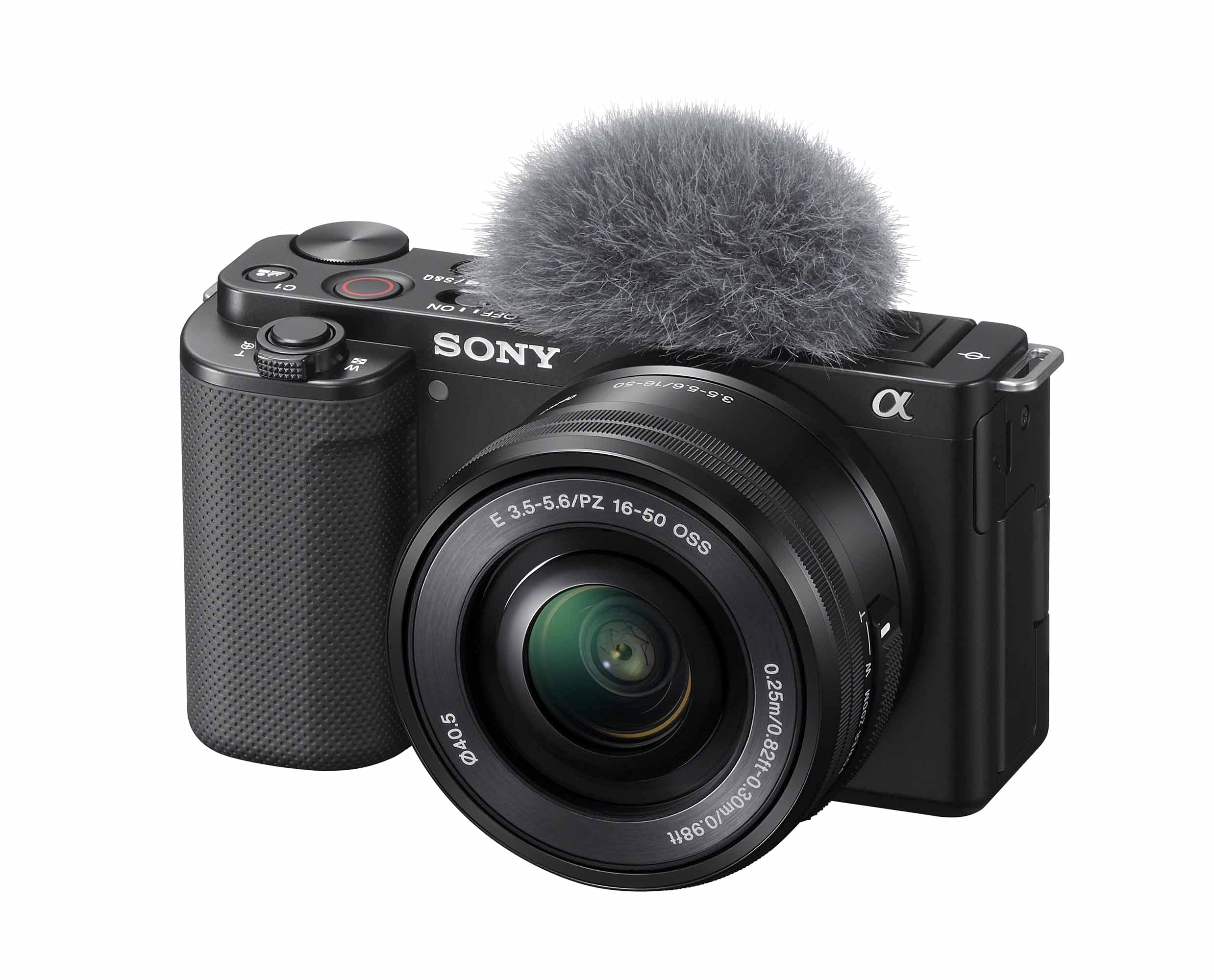 Sony ZV-E10 Systemkamera mit 16–50mm Objektiv (APS-C) – 4K-Video, schwenkbares Display, Echtzeit-Augen-Autofokus, leicht & ideal für Vlogger & Einsteiger