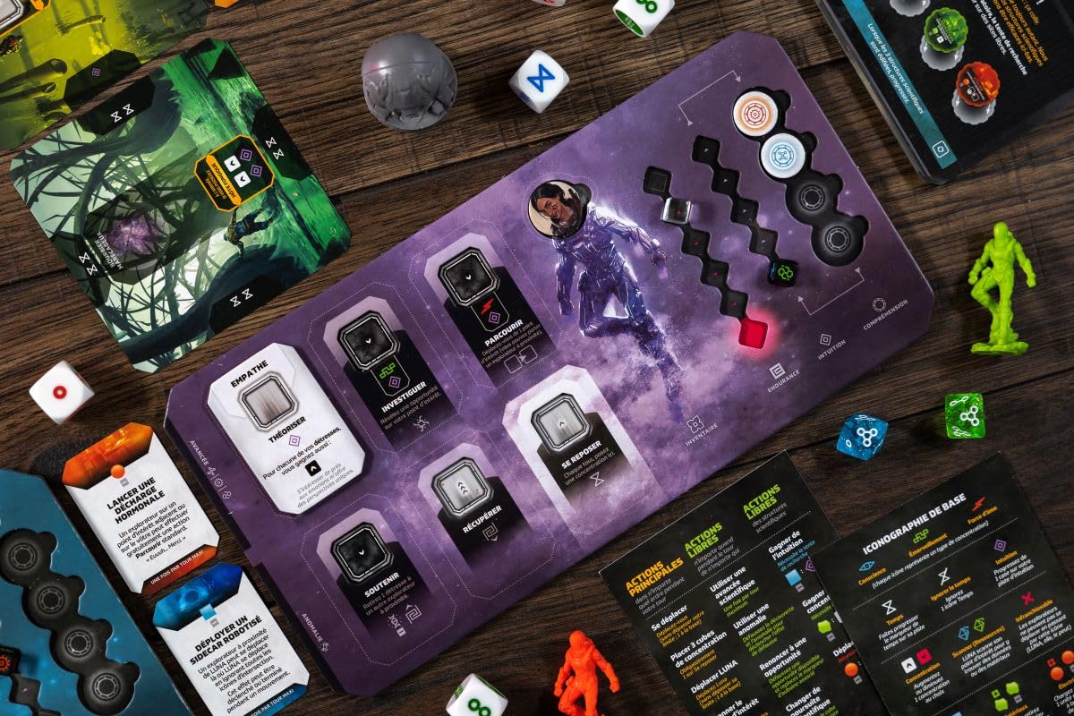 LUCKY DUCK GAMES| UNSETTLED | Jeu de Société Coopératif de Survie et d’Exploration Spatiale| 2 à 4 Joueurs | Univers de Science-Fiction |Set de Base avec 2 Planètes Exclusives | Version Française