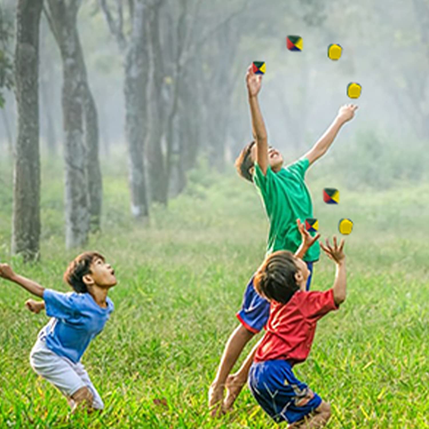 Ensemble de Balles de Jonglage 15Pcs, Jeux de Balle Colorées pour Enfants Adultes Débutants avec Sac de Rangement