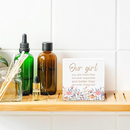 Miniatura 6 de Letrero de madera para decoración de habitación de bebé, decoración de habitación de bebé, regalos de baby shower para niñas, OurGirl You are More