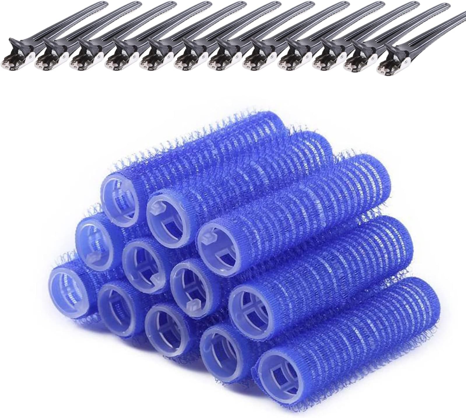 Fashion Base Hair Rollers with Clips,Small Velcro Rollers for Short Hair