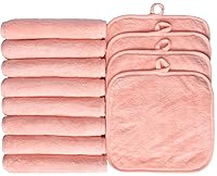 Vista 22 de Paños removedores de maquillaje para cara, ojos, labios, almohadillas reutilizables para quitar maquillaje de microfibra suave, paños de limpieza