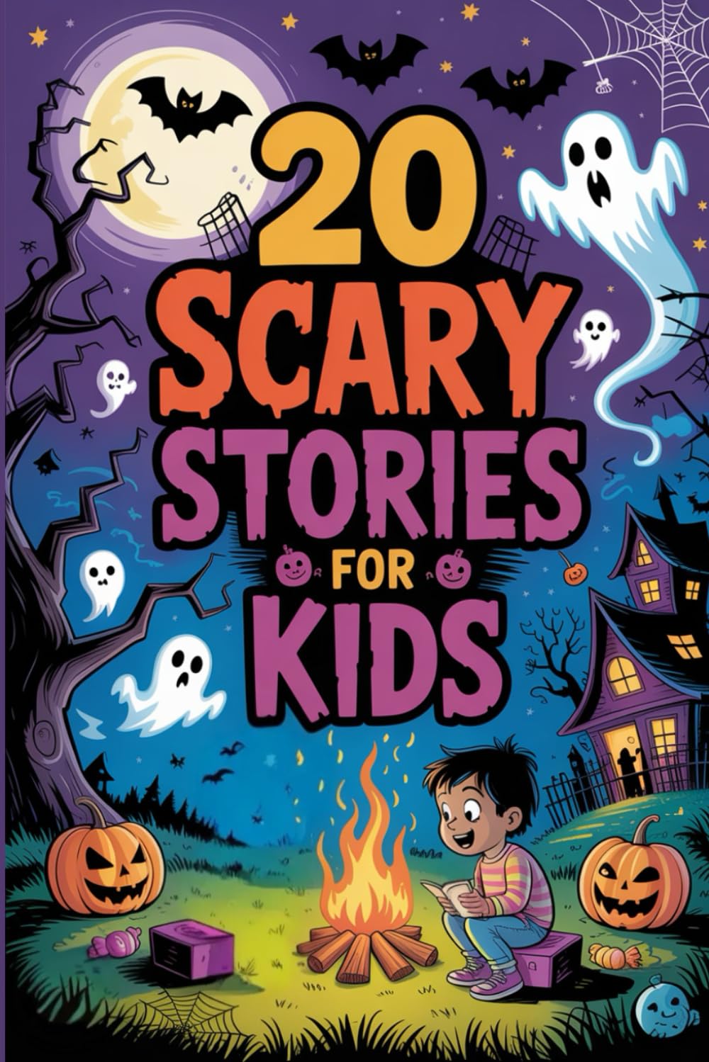 20 Scary Stories for Kids: Spooky Tales of Ghostly Surprises Perfect for Campfires, Sleepovers, and Halloween