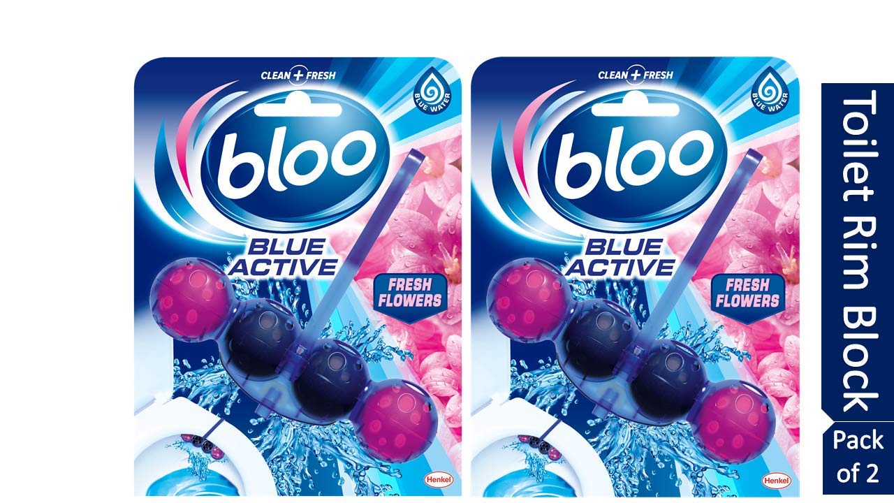 Bloo Solid Toilet Rim Block Colour Active Fresh Flower 50g, Blue Pack of 2 (B07QP7NXMM) Amazon Price History, Amazon Price Tracker