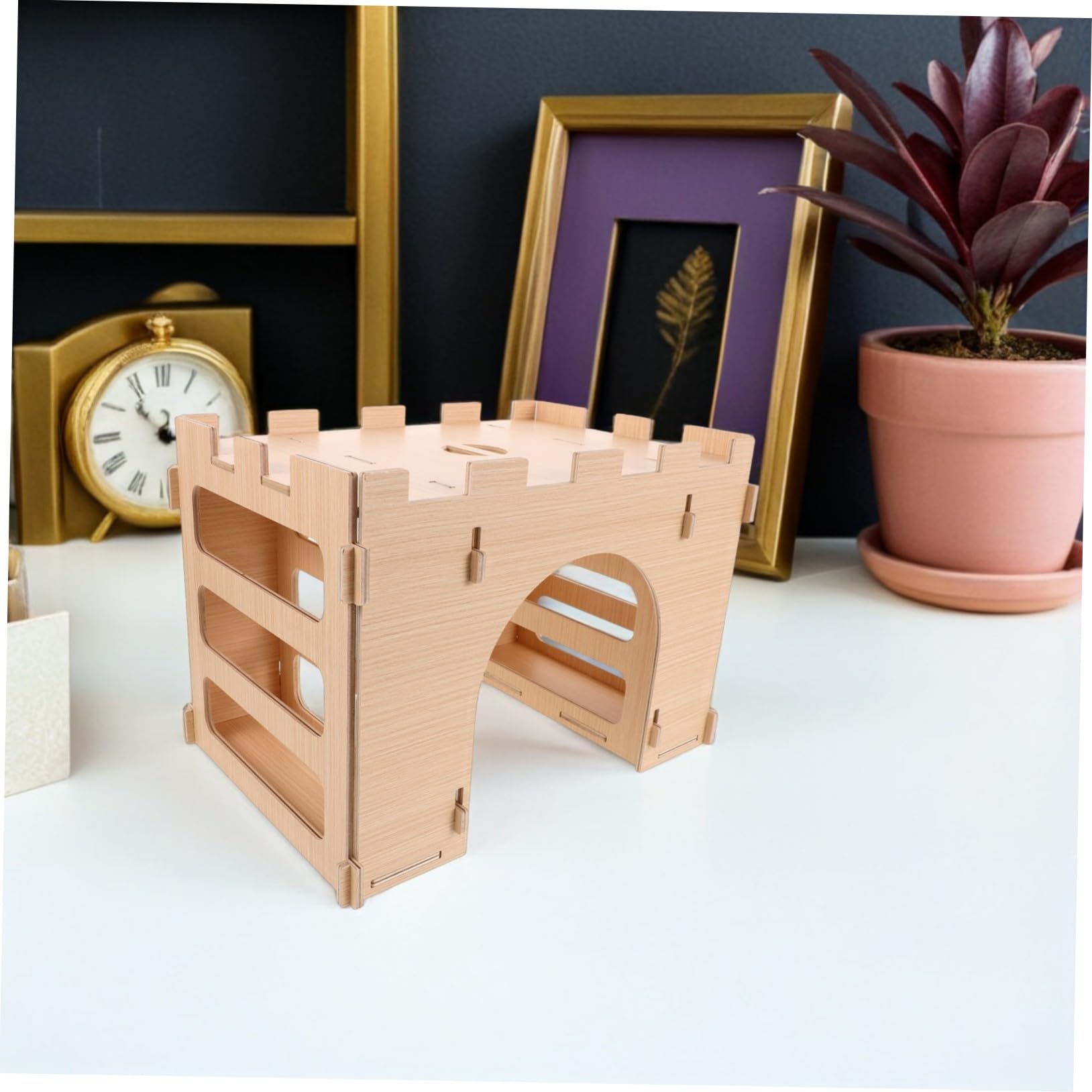 Heuraufe Für Kaninchen Und Meerschweinchen Futterstation Mit Heukorb Und Futterspender Aus Holz Für Kleintiere Und Hamster Praktisch Und Sauber