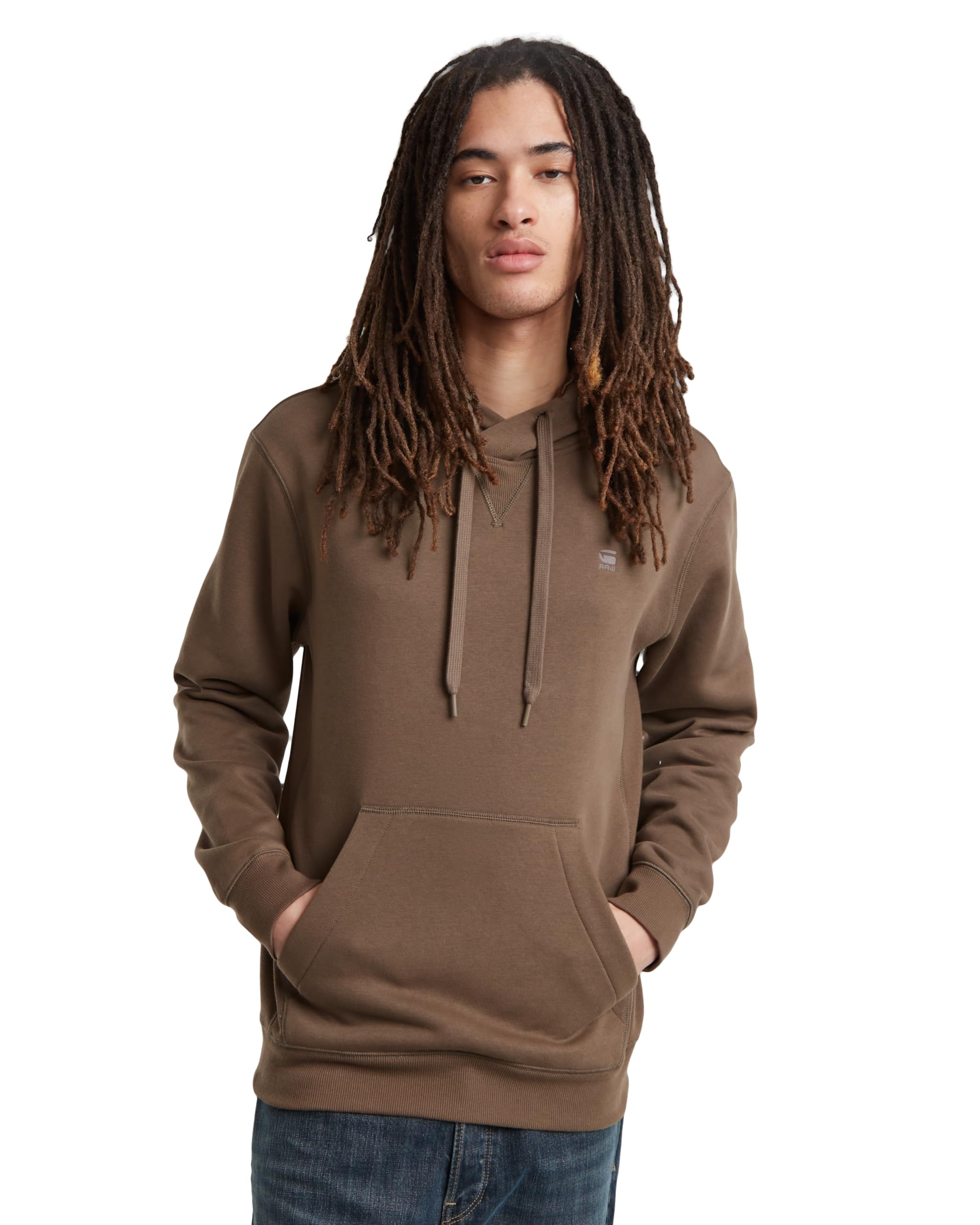G-STAR Men's Premium Core Hooded Sweater, Brown (turf D16121-C235-273), S