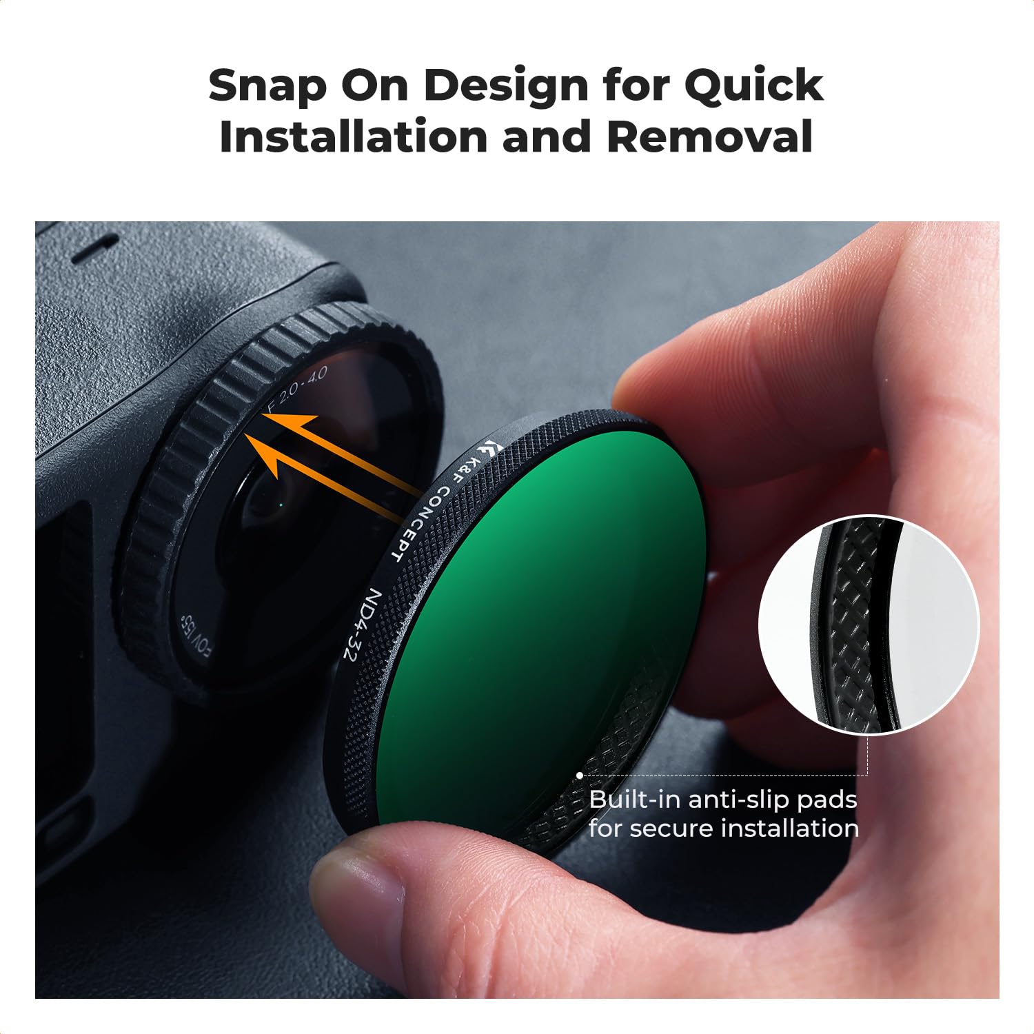 K&F CONCEPT Zestaw filtrów zatrzaskowych kompatybilny z DJI Osmo Action 6, 3-pak CPL UV ND4-32, filtry chroniące przed redukcją światła HD, szkło optyczne, wielowarstwowe, akcesoria do kamer akcji
