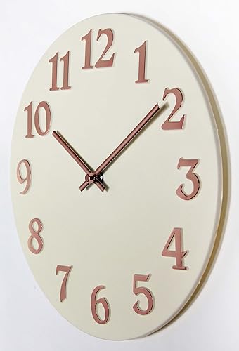 Miniatura 3 de Infinity Instruments Vogue - Reloj de pared moderno con acabado mate, impresionante manecillas y números de metal fáciles de leer, diseño de ojo de