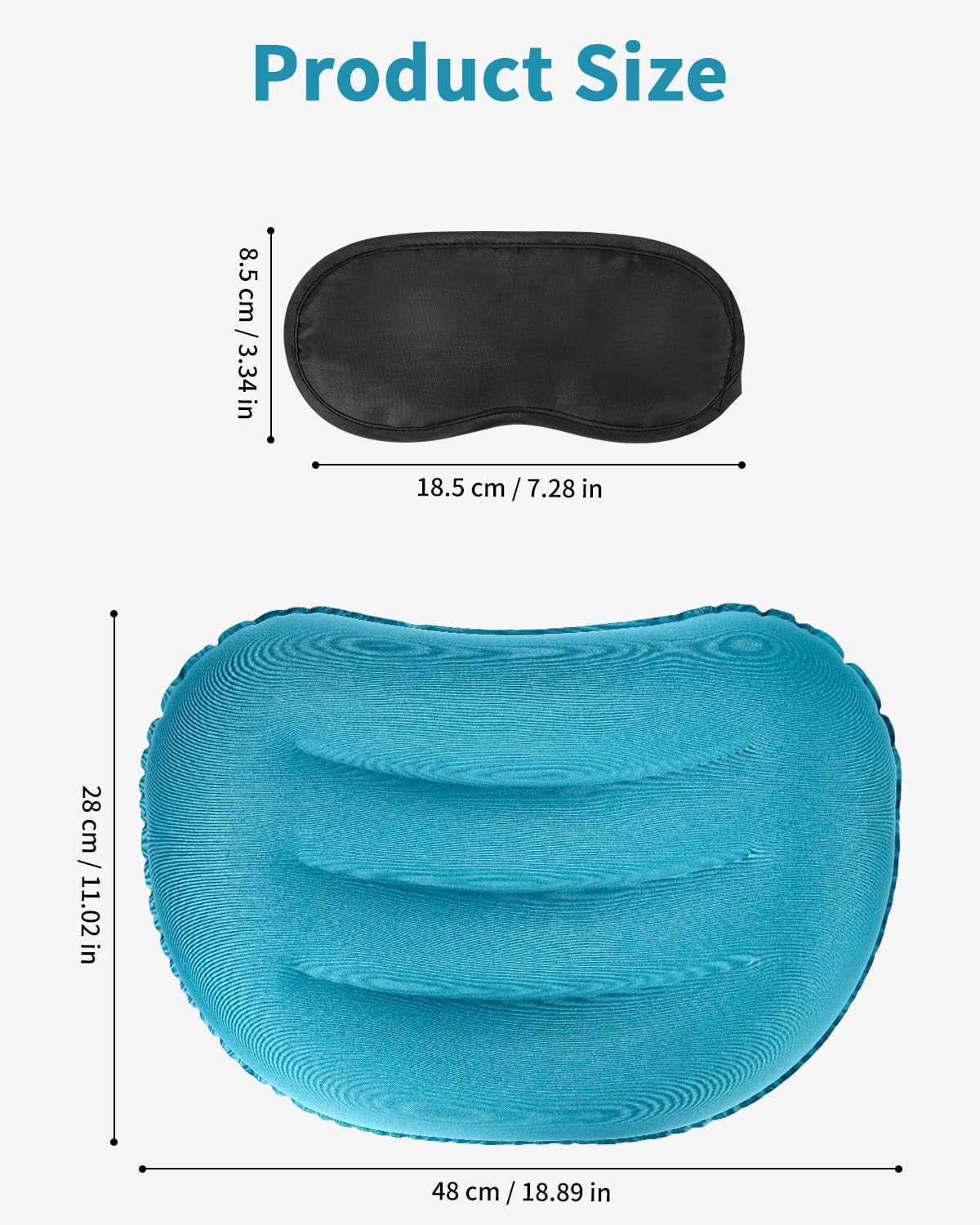 2 Pezzi Cuscino, Almohada de Playa Hinchable, Almohada Inflable Camping, Ultraligero Cojin de Viaje Hinchable, Almohada Playa, Almohada de Camping Inflable Ultraligera para Camping, Playa, Viajes