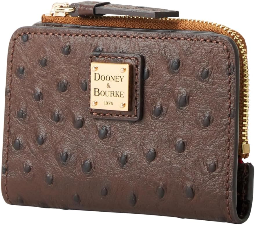 Dooney & Bourke Ostrich Zip Credit Card Wallet 12