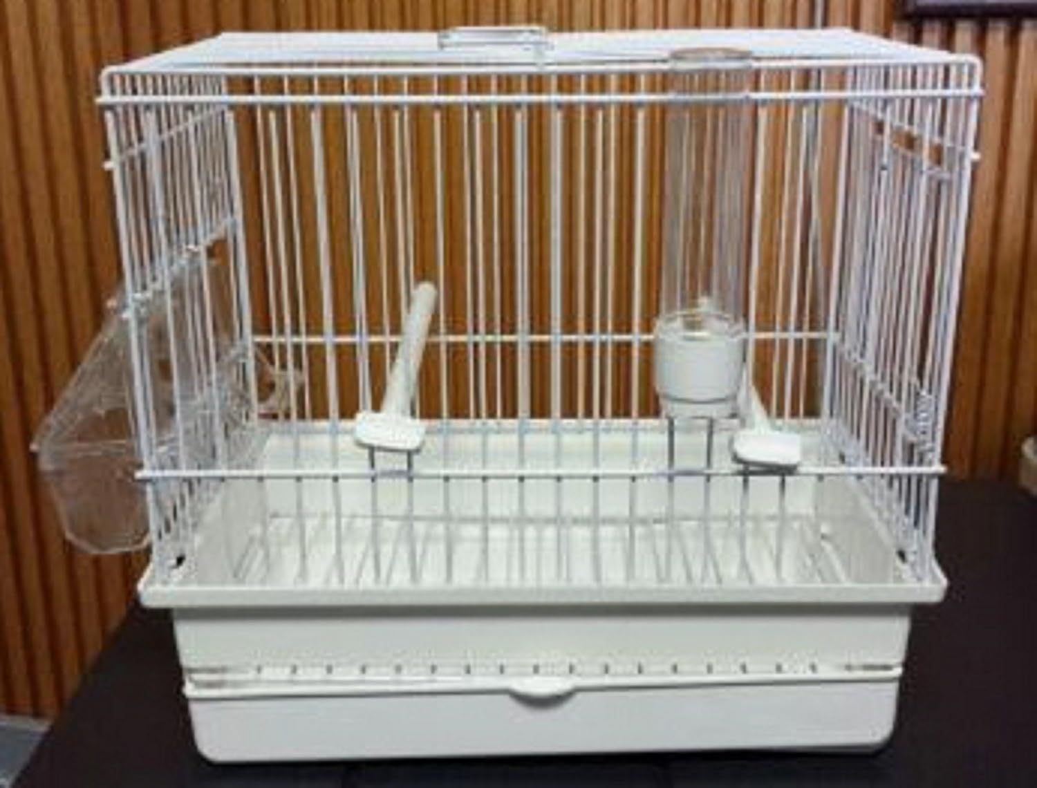 I064B All White Song Bird CAGE