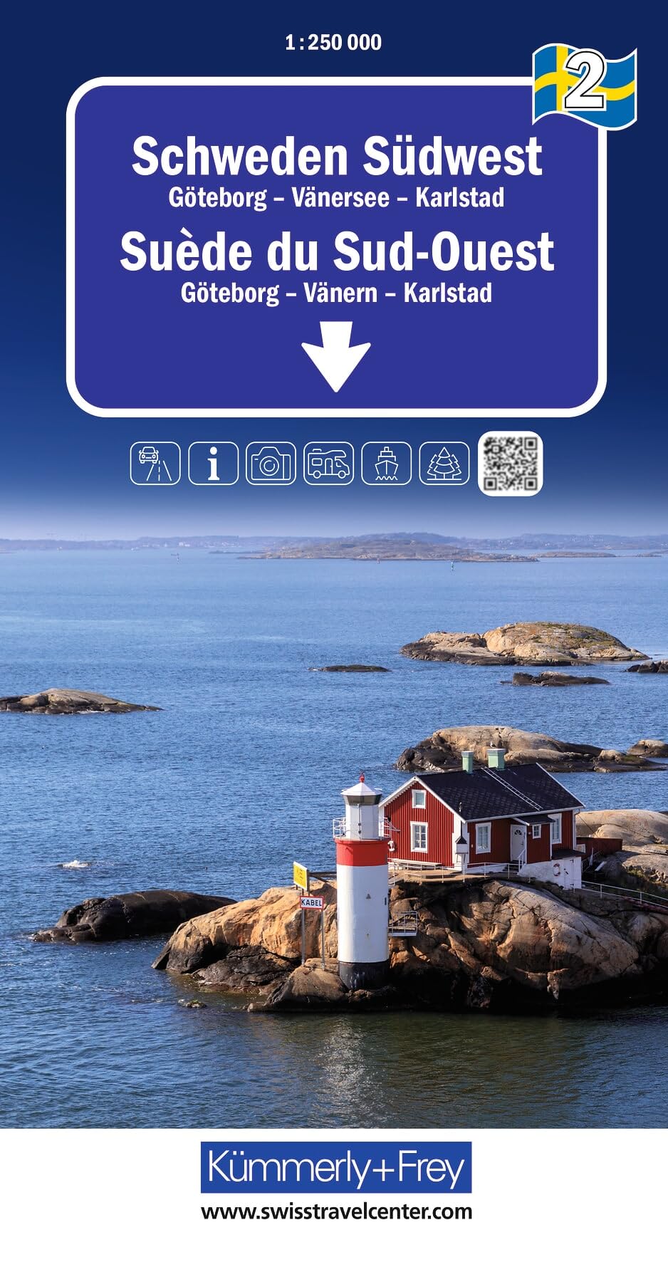 2 Sweden Southwest Road Map: Göteborg-Vänersee-Karlstad (Regional maps - Sweden)