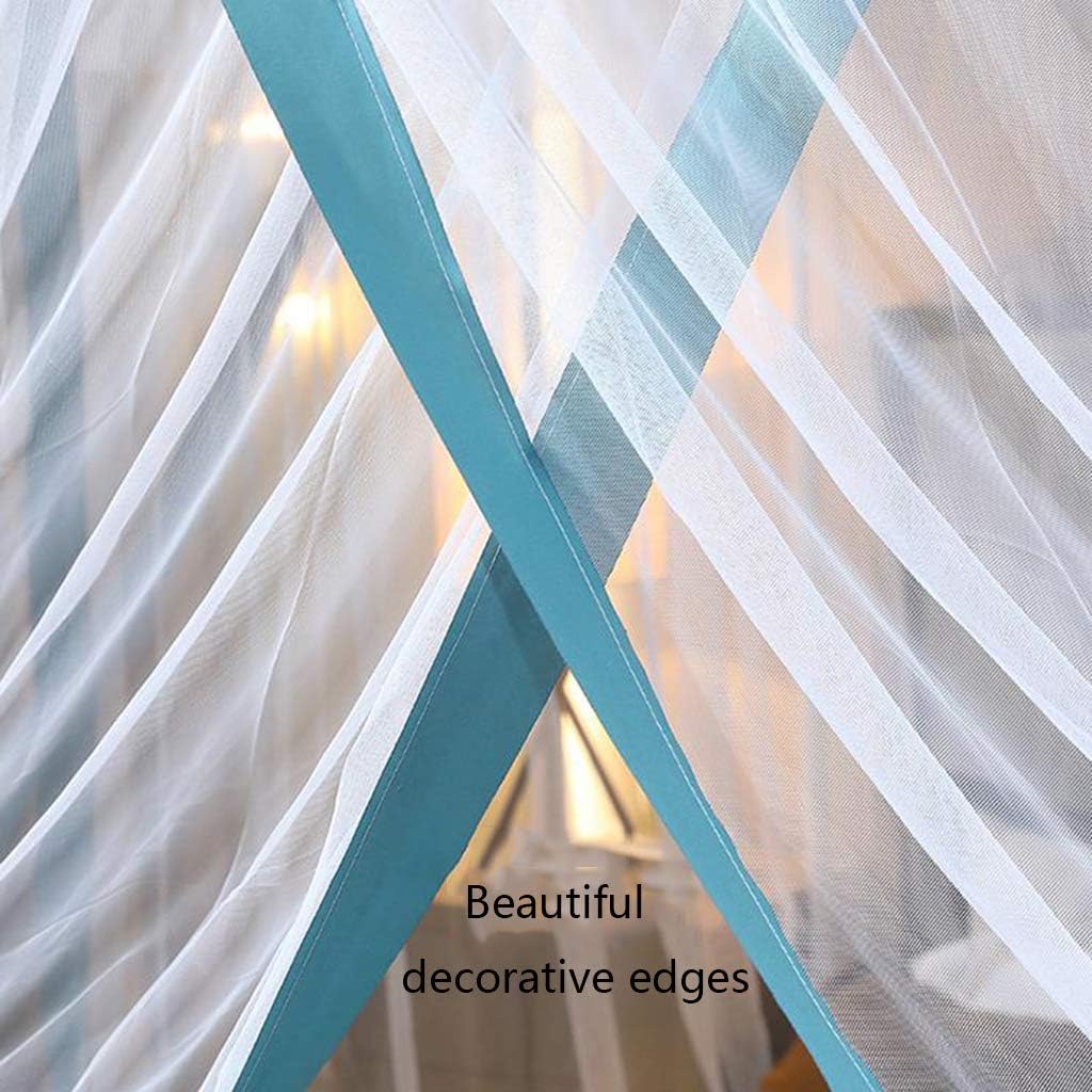 Bed Canopy-Dust-Proof top Cloth Shading Mosquito net Bed Curtain Integrated Dual-use Princess Style 1.5m1.8m Bed Curtain Household Thickening Bracket (Section C 1.8 * 2.2m)