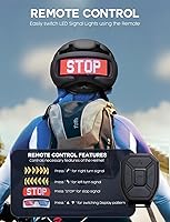 Vista 3 de Casco de bicicleta con luz – Casco de bicicleta con pantalla LED DIY para scooter, bicicleta, monopatín – Casco de pantalla LED con patrones