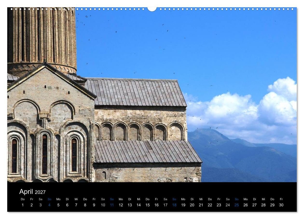 CALVENDO - Georgien (Wandkalender 2027 DIN A2 quer), Monatskalender: Ein Monatskalender mit farbenprächtigen Fotos aus Georgien (Querformat, 14 Seiten)