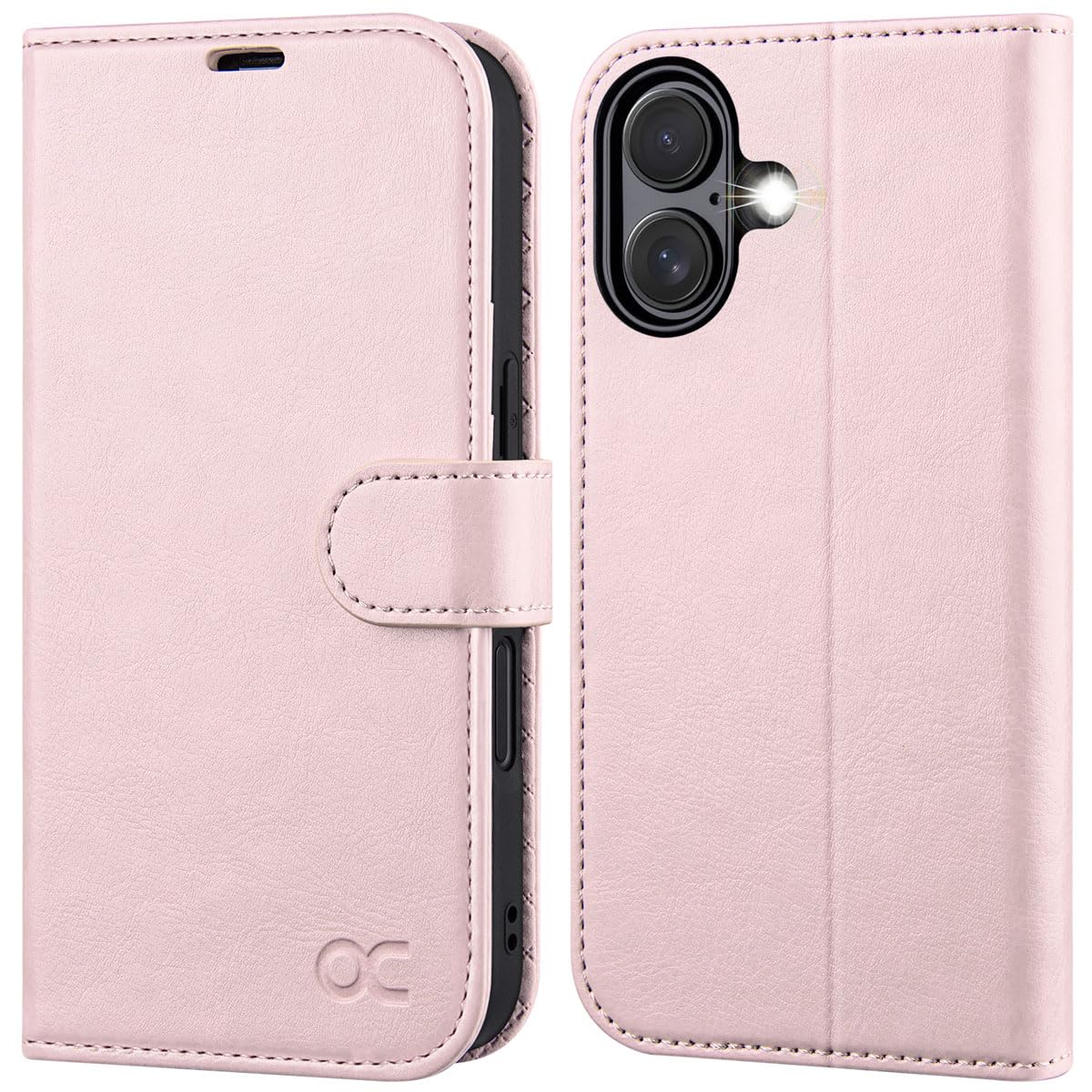 OCASE Compatible with iPhone 16 Wallet Case, PU Leather Flip Folio Case with Card Holders RFID Blocking Kickstand [Shockproof TPU Inner Shell] Phone