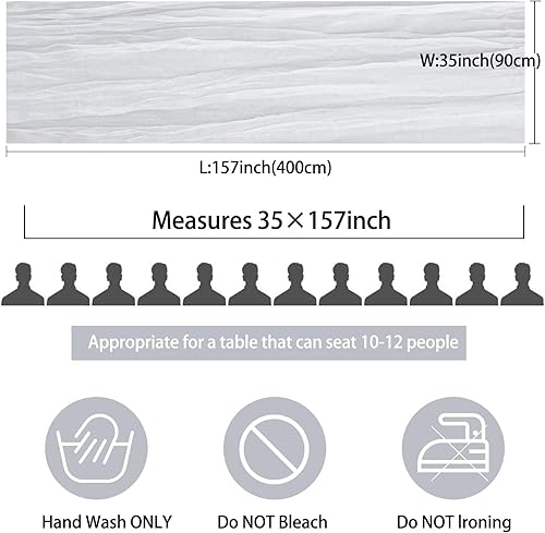 Miniatura 2 de Paquete de 12 caminos de mesa de gasa de 13 pies de 35 x 157 pulgadas, camino de mesa de gasa bohemio largo camino de mesa rústico para boda,