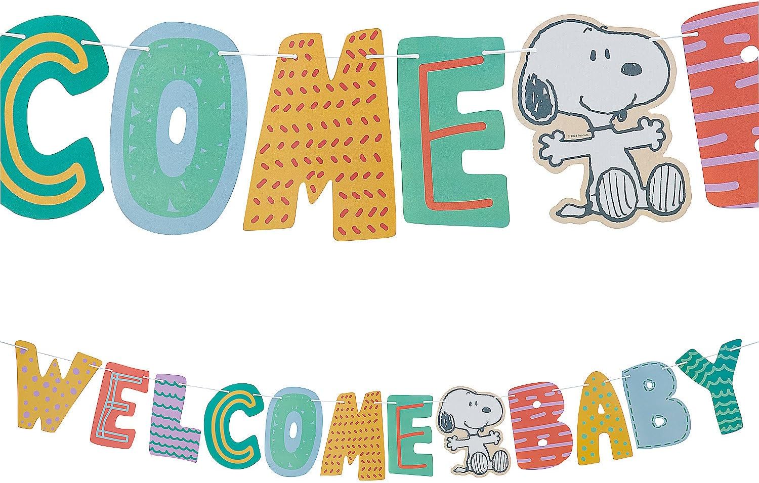 7 ft. Peanuts® Snoopy Welcome Baby Ready-to-Hang Garland Decoration