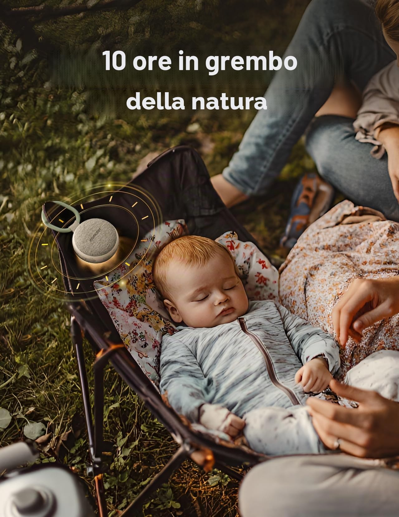 Momcozy Bundle Rumore Bianco Neonati – Portatile & Smart con Luce Notturna