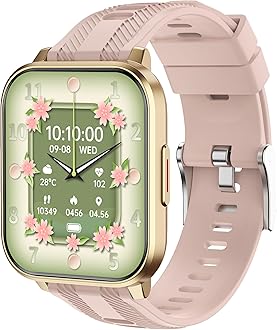 Brhgph Smart Watch with Ai Functions GPS Tracking for Android Phones and iPhone Compatible Bluetooth Call Message Alert Heart Rate/Sleep Monitor IP68 Waterproof for Women