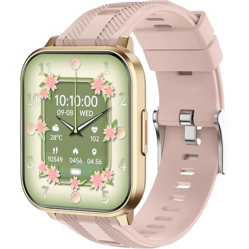 Smart Watch with Ai Functions GPS Tracking for Android Phones and iPhone Compatible Bluetooth Call Message Alert Heart Rate/Sleep Monitor IP68 Waterproof for Women