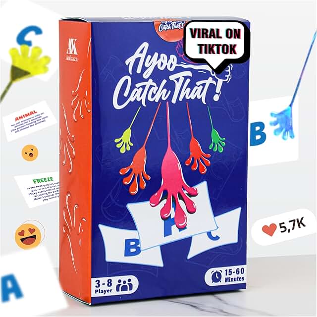 Trivia Games & Sticky Hands for Every Party | Multi-Themed Challenge Car...
