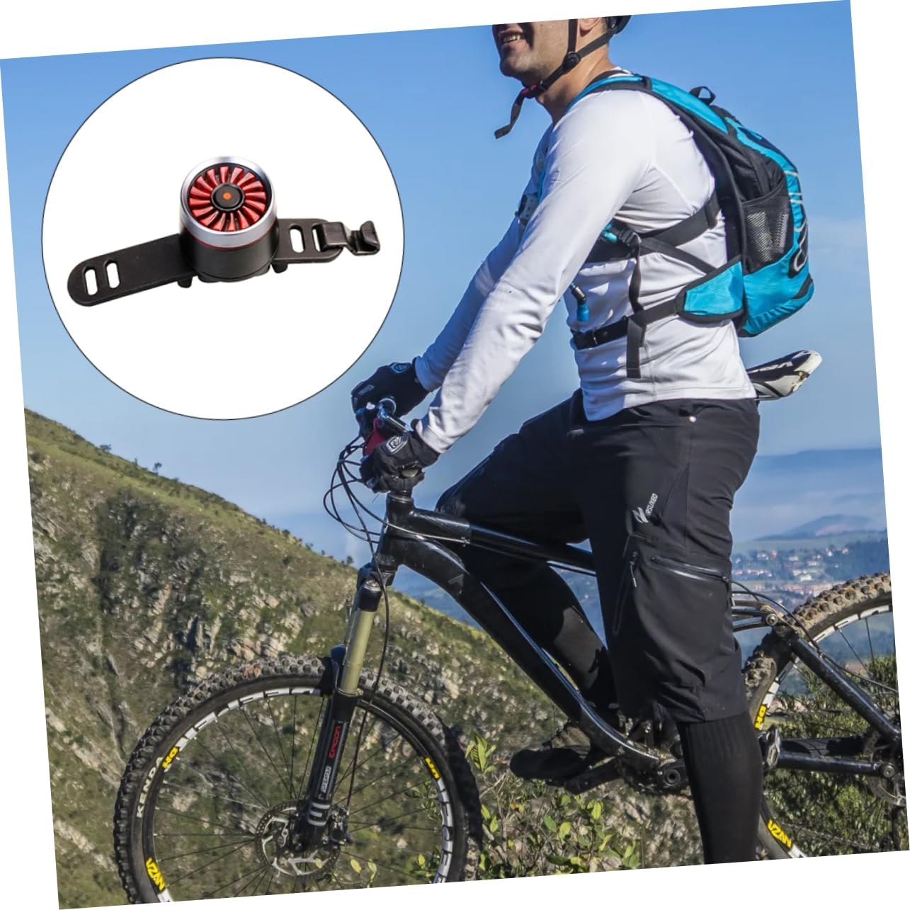 VANZACK Smart Sensor Bicycle Tail Light LED Brake Warning Lamp Automatic Activation Waterproof Design Suitable for Cyclists Enhances Safety During Night Rides
