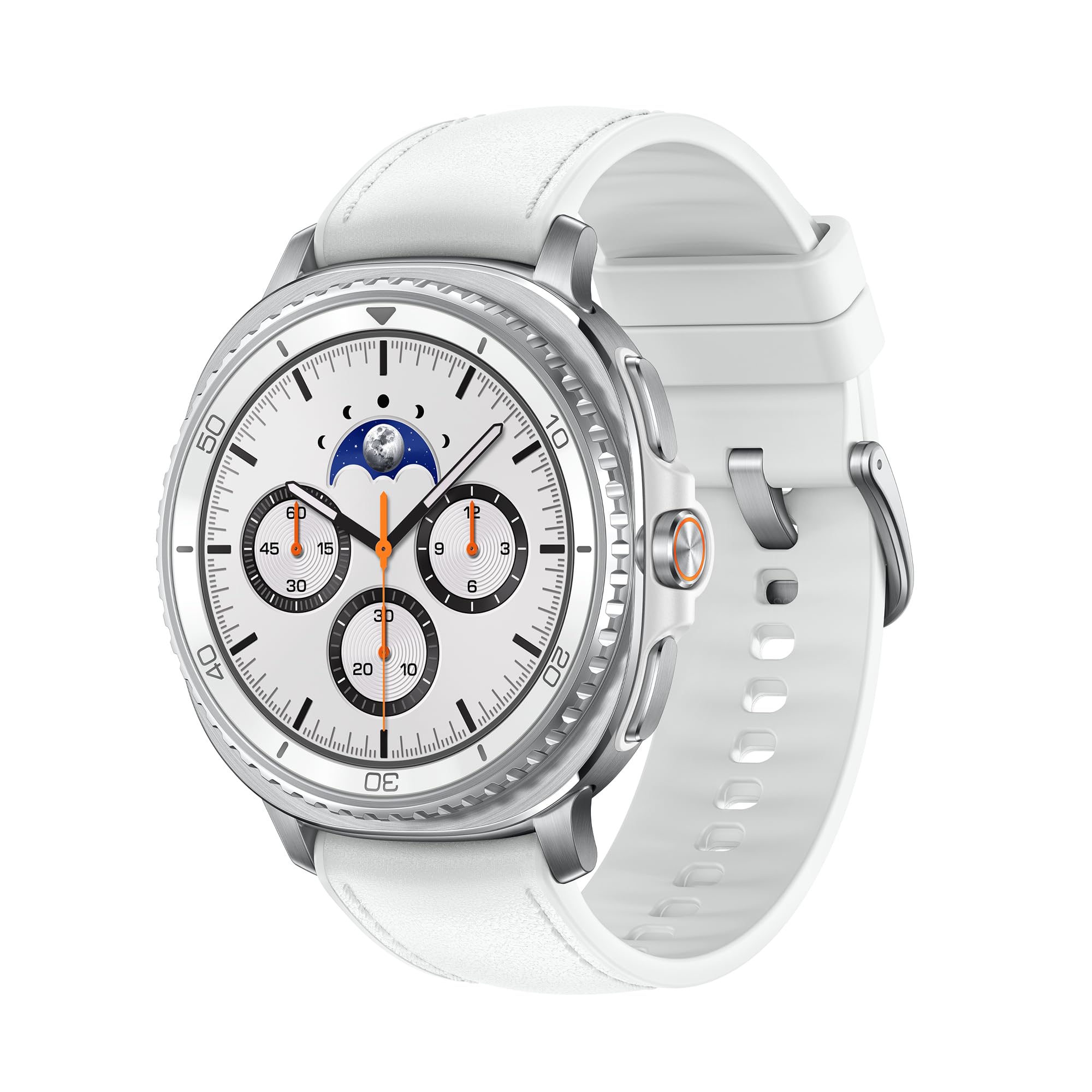 Samsung Galaxy Watch8 Classic (White, BT, 46mm) Smartwatch Galaxy AI, Design Resistente agli Urti, Ghiera Girevole, Processore 3nm, Monitoraggio Attività Fisica e Sonno, One UI 8 [Versione Italiana]